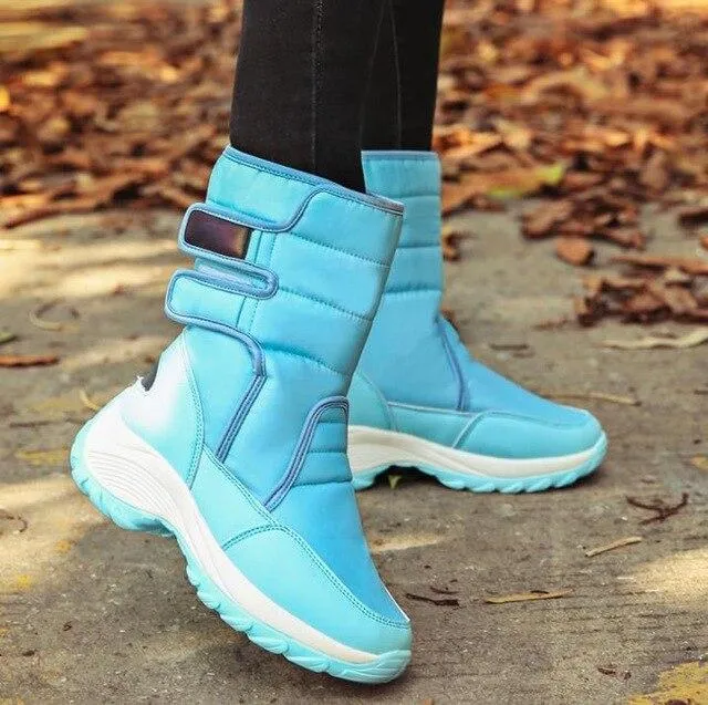 Ladies Winter Warm High Top Wedges Snow Boots