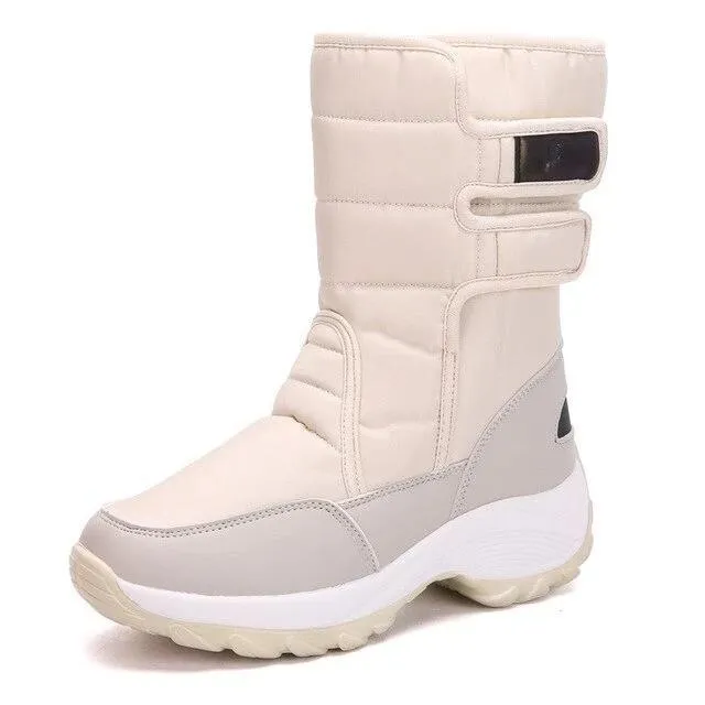 Ladies Winter Warm High Top Wedges Snow Boots