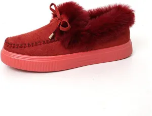 Ladmiple Snow Boots For Women Slip On Warm Fur Lined Winter Ankle Boots Outdoor Short Booties Fashion Comfort Walking Shoes