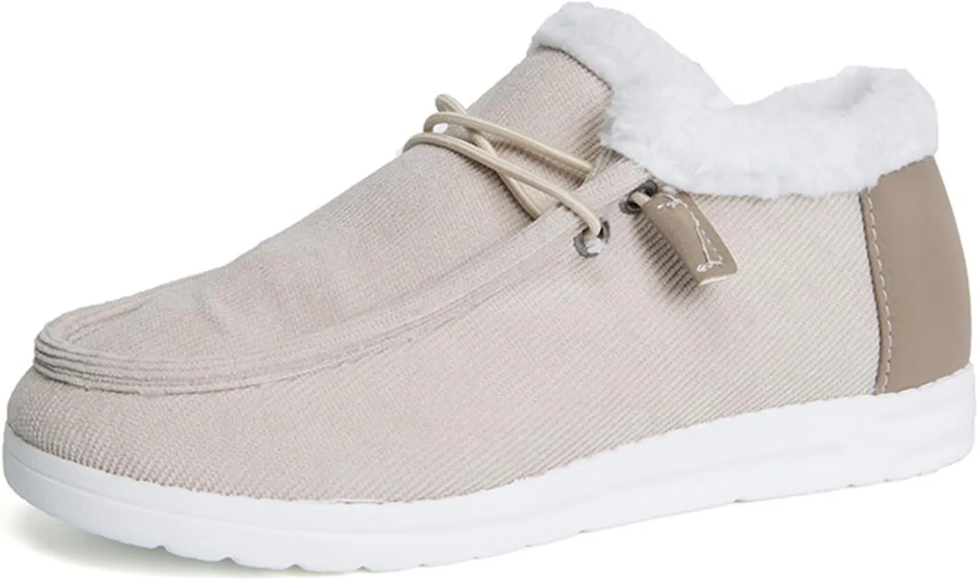 Lausiuoe Cute Winter Boots For Women Fashion Ankle Booties Slip On Comfortable Snow Fuzzy Boots Casual Walking Loafers Shoes