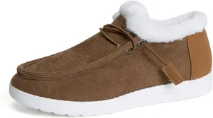Lausiuoe Cute Winter Boots For Women Fashion Ankle Booties Slip On Comfortable Snow Fuzzy Boots Casual Walking Loafers Shoes