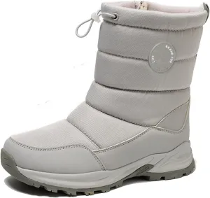 Lausiuoe Snow Boots For Women Waterproof Insulated Wide Width Winter Slip On Ankle Booties Fur Lined Outdoor Shoes