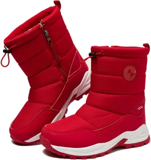 Lausiuoe Snow Boots For Women Waterproof Insulated Wide Width Winter Slip On Ankle Booties Fur Lined Outdoor Shoes