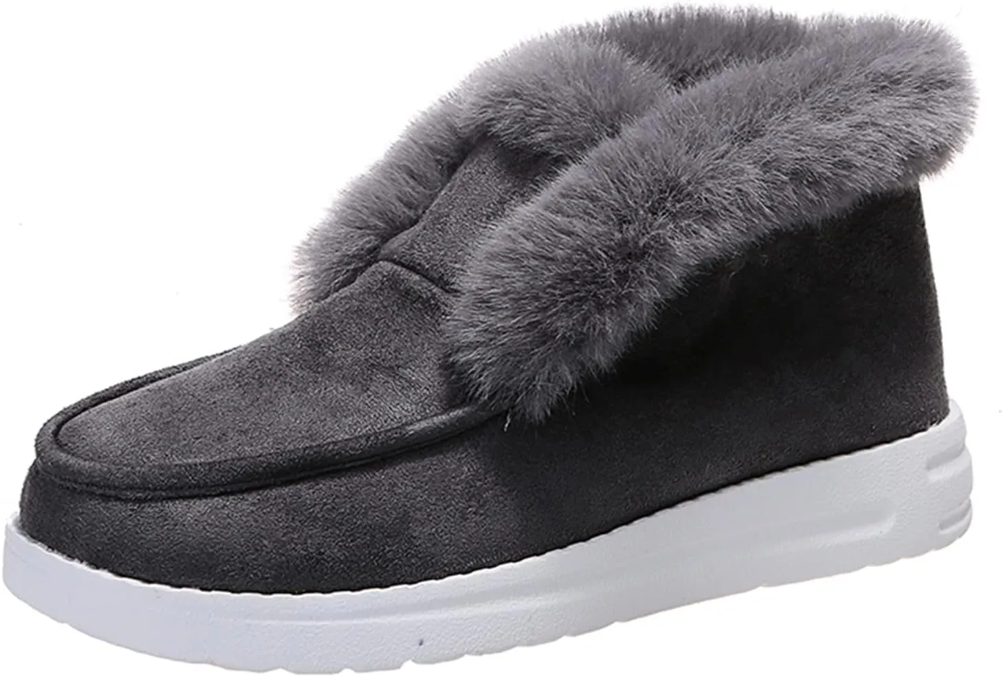 Lausiuoe Winter Boots For Women Fashion Snow Boots Warm Fur Lined Ankle Booties Casual Trendy Outdoor Fuzzy Loafers Shoes