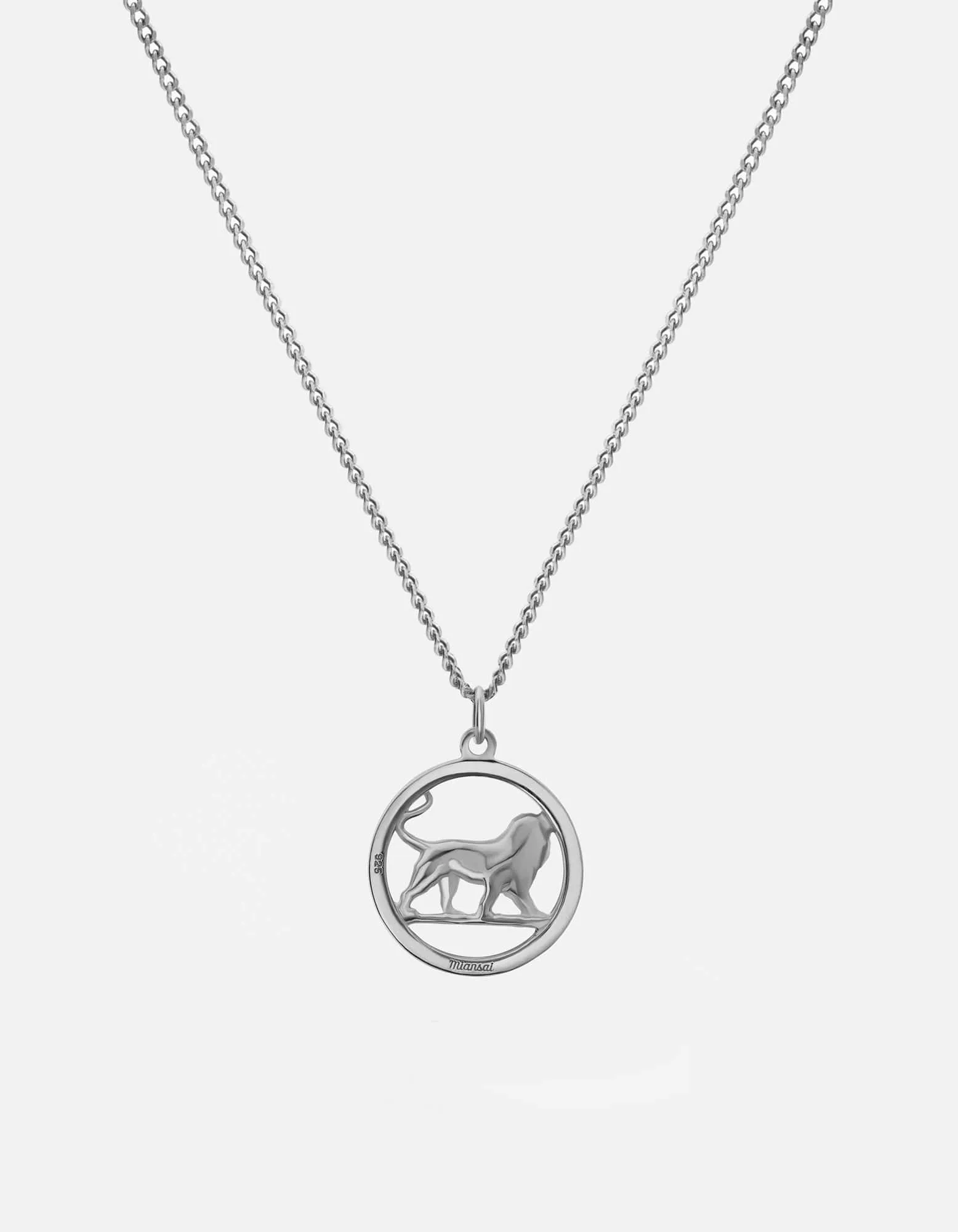 Lev Lion Necklace, Sterling Silver
