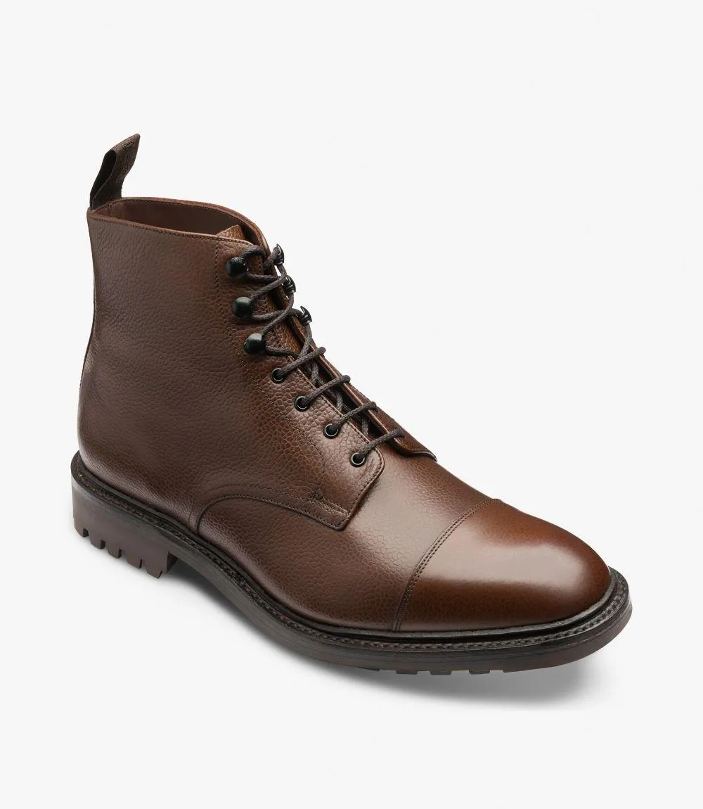LOAKE SEDBERGH DARK BROWN DERBY BOOT RUBBER SOLE G-WIDE