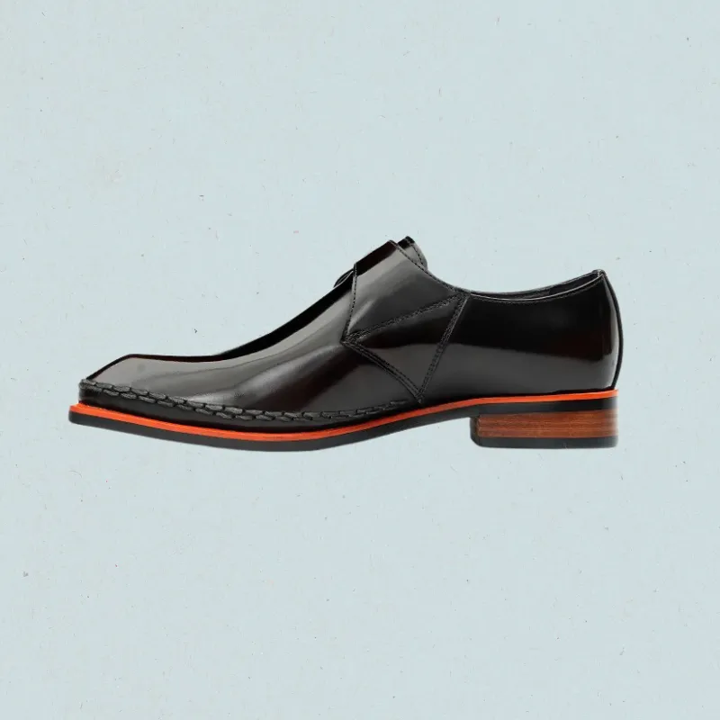 Lorebound Men's Dress Shoes – Business Loafers for Men in Black & Amber