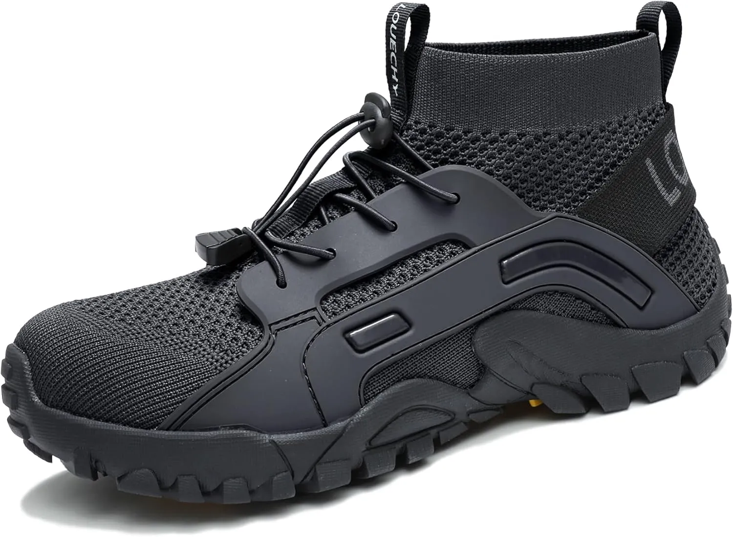 LOUECHY Men's Hiking Shoes Slip-On Walking Shoes Breathable Sock Sneakers