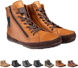 Magic Shoes Alaskan Mens Winter Boots with Fleece Lined Barefoot Shoes for Couples Non-Slip Hiking Footwear Comfort Warm Work Boots Grounded Shoes Zero Drop Booties Walking