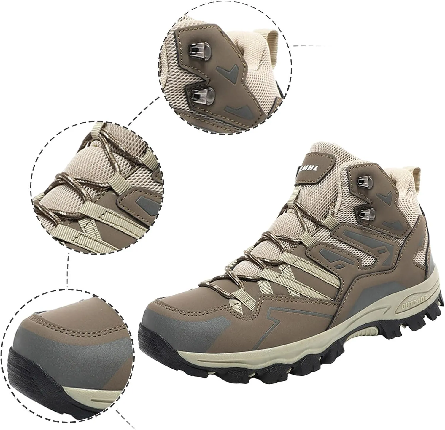Man Hiking Boots Men's Hiking Shoes Lightweight Non Slip Outdoor Ankle Boots Outdoor Casual Breathable Hike Shoe