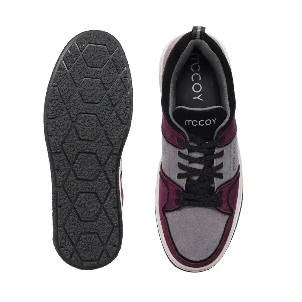 Mccoy Kristoffer Leather Suede Men's Trainers Purple and grey