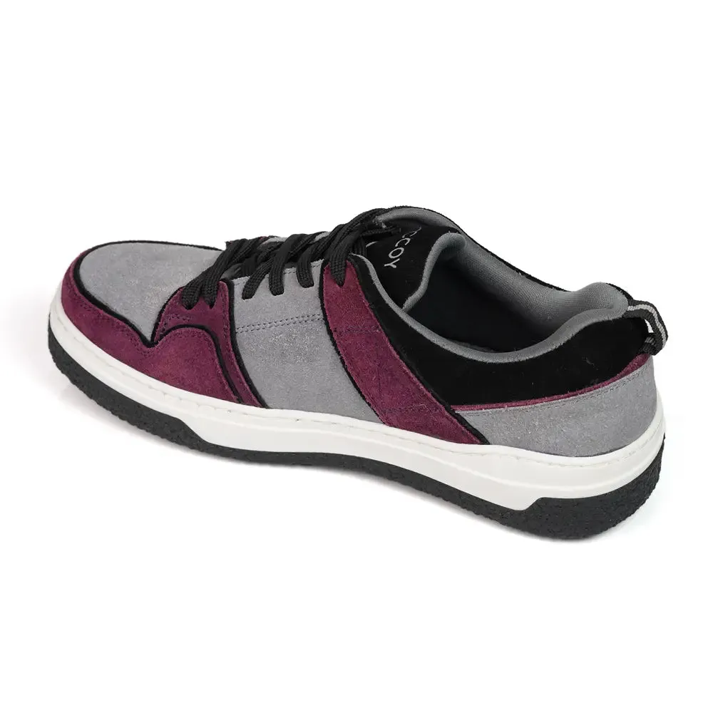 Mccoy Kristoffer Leather Suede Men's Trainers Purple and grey