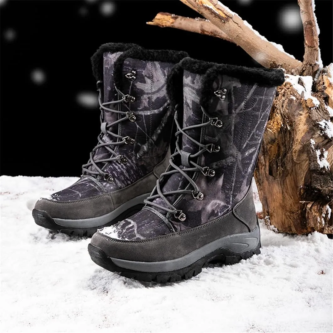 Men High Top Hiking Shoes Snow Boots Anti-Slip Mens Shoes Super Warm Outdoor Climbing Trekking Shoes Boots