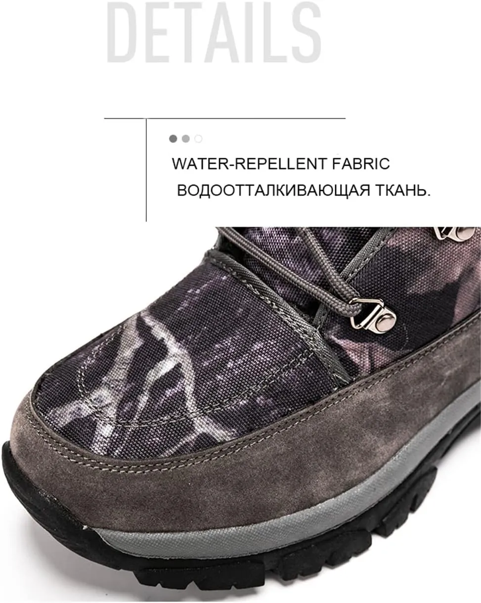 Men High Top Hiking Shoes Snow Boots Anti-Slip Mens Shoes Super Warm Outdoor Climbing Trekking Shoes Boots
