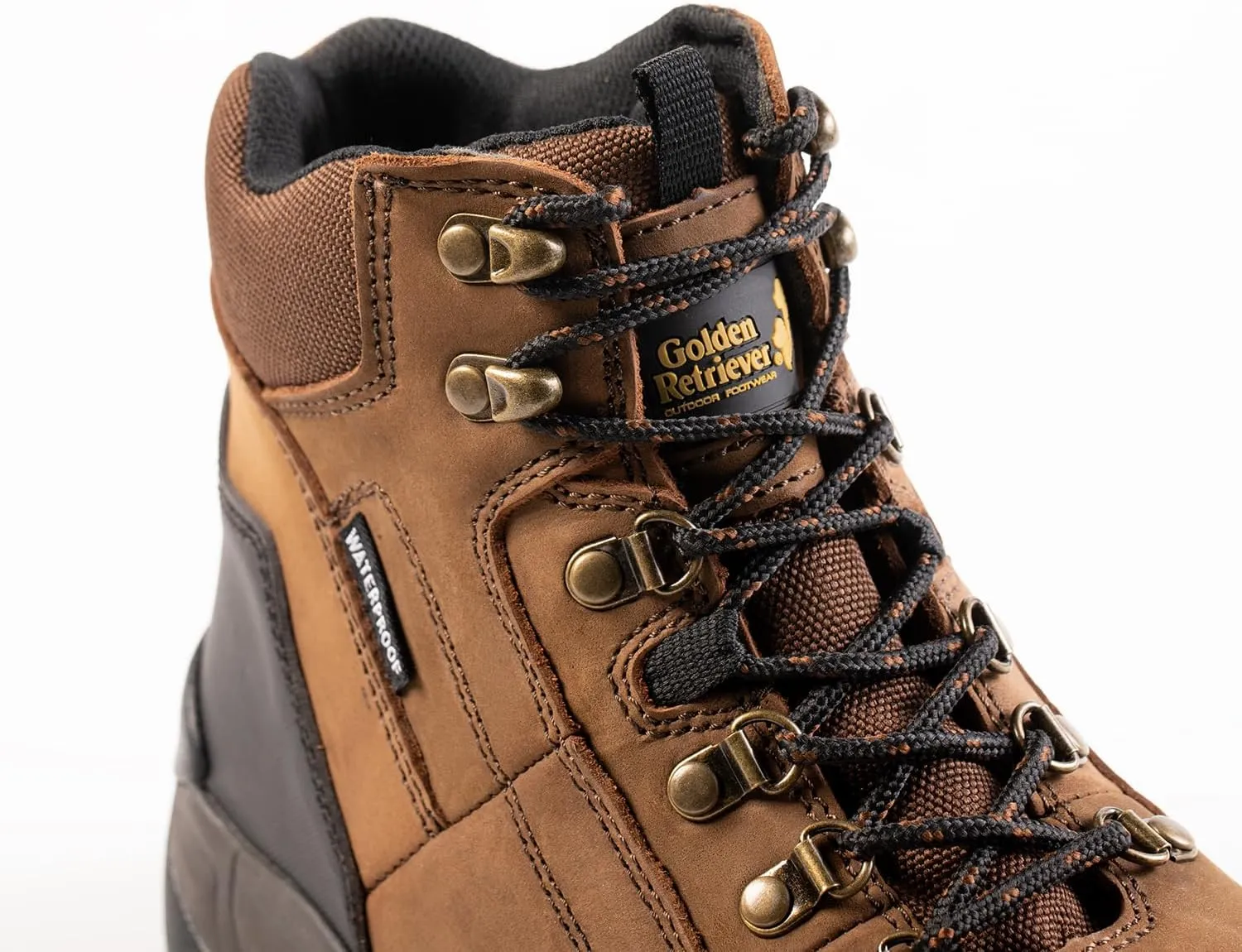Men's 6''Heavy Duty Work Boots,Waterproof,Nubuck Leather,Slip-Resistant, ASTM, EH, Industrial & Construction Work Boots for Men GR1128