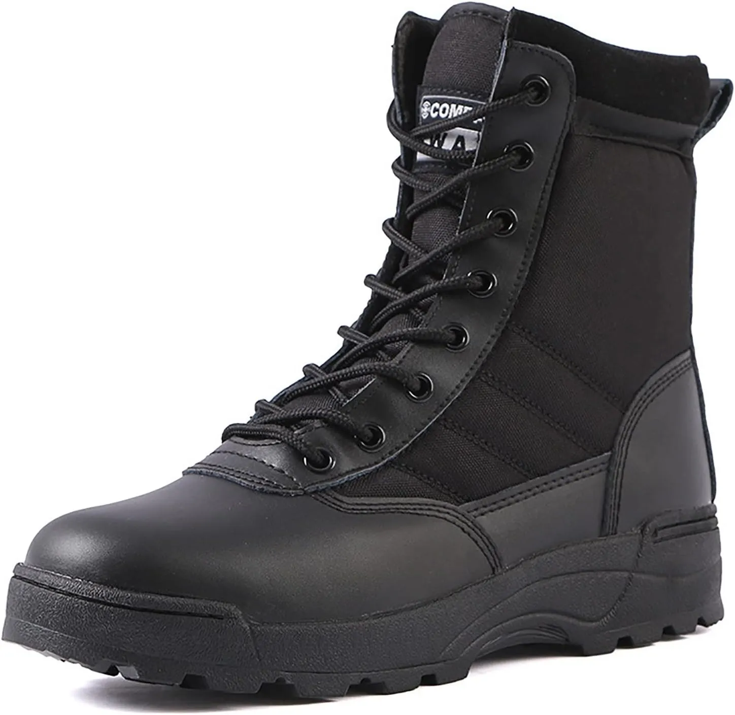 Men's Breathable Military Boots, Outdoor Lace-up Sports Durable Rubber Sole Combat Hunting Boots, for Hiking Desert Zipper Military Tactical Boots for Men