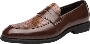 Men's Business Lace Up Casual Leather Shoes Fashion Breathable Comfortable Casual Solid Color Dress Shoes