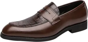 Men's Business Lace Up Casual Leather Shoes Fashion Breathable Comfortable Casual Solid Color Dress Shoes