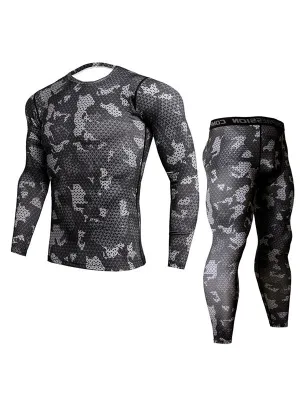 Men's Camo Quick-Dry Tracksuit Set