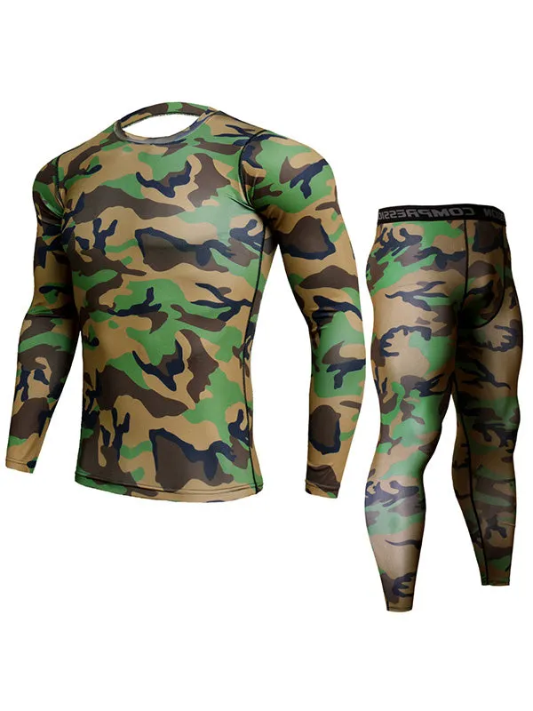 Men's Camo Quick-Dry Tracksuit Set