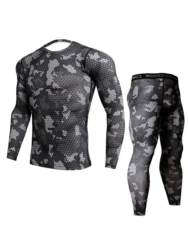 Men's Camo Quick-Dry Tracksuit Set