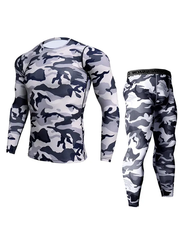 Men's Camo Quick-Dry Tracksuit Set