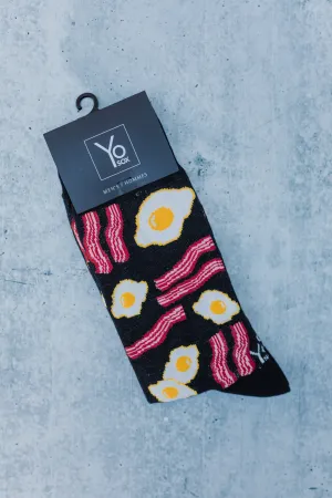 Men's Crew Socks Eggs and Bacon
