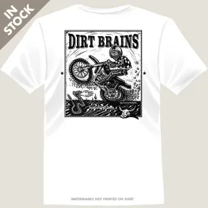 Men's Dirt Bike T-Shirt "Dirt Brains White"