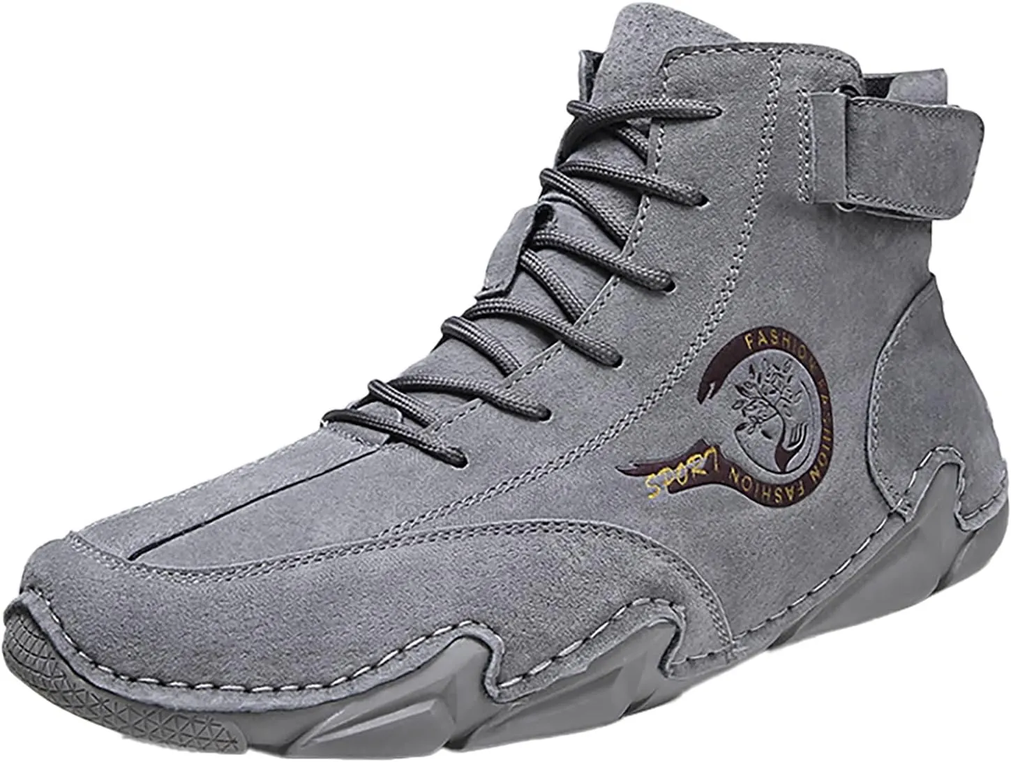 Men's High Top Hiking Shoes Lace Up Round Toe Athletic Sneaker Business Casual Shoes Comfort Formal Dress Shoe
