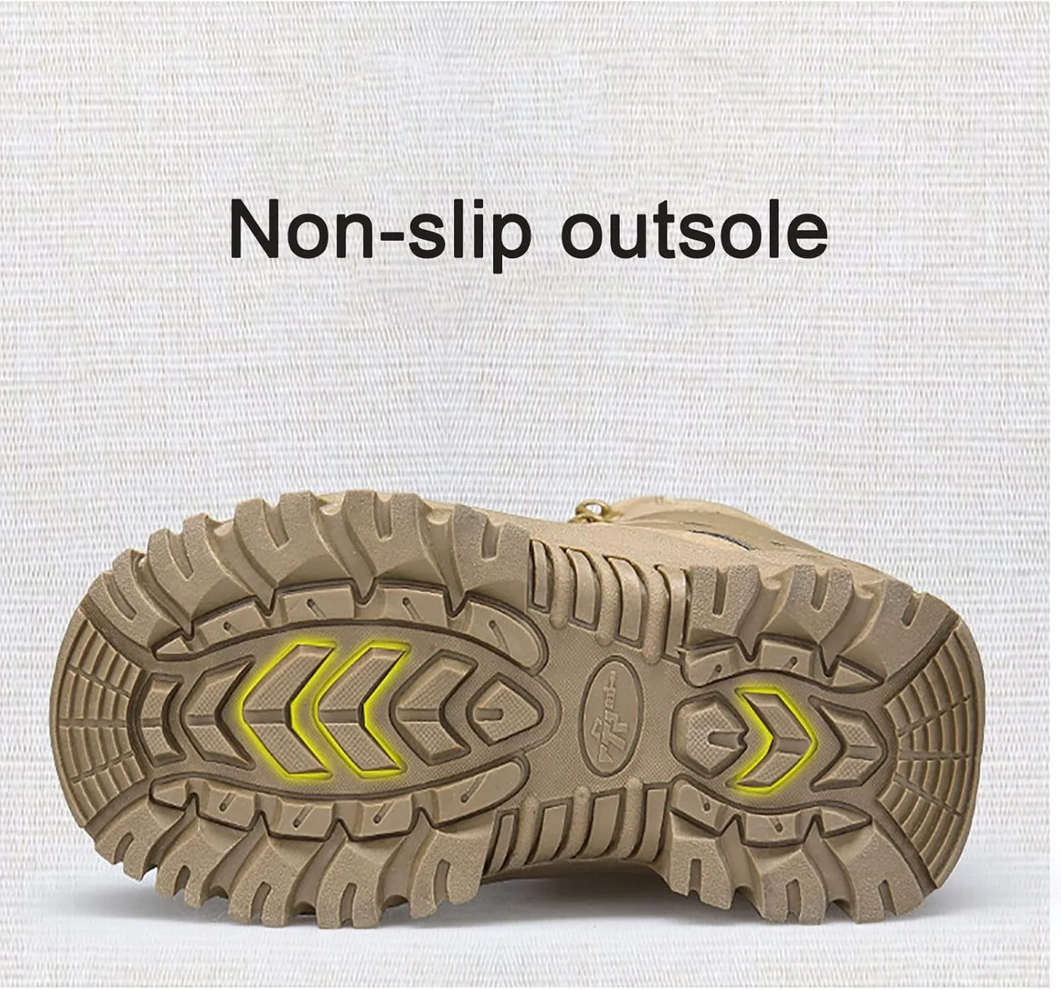 Mens High-top Outdoor Combat Boots, Durable Suede Leather and Rubber Sole Military Work and Desert Boots, for Hiking Camping Lace-up Sports Trekking Boots
