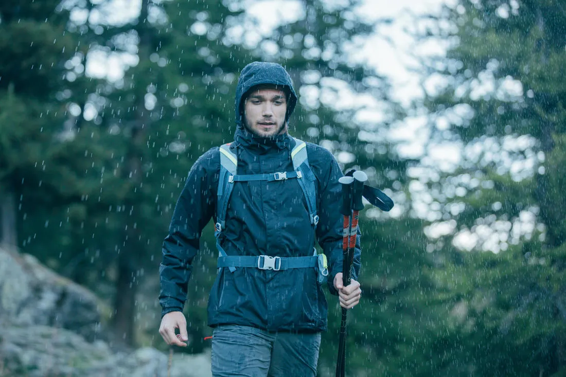 Men's Hiking Lightweight Waterproof Jacket MH100