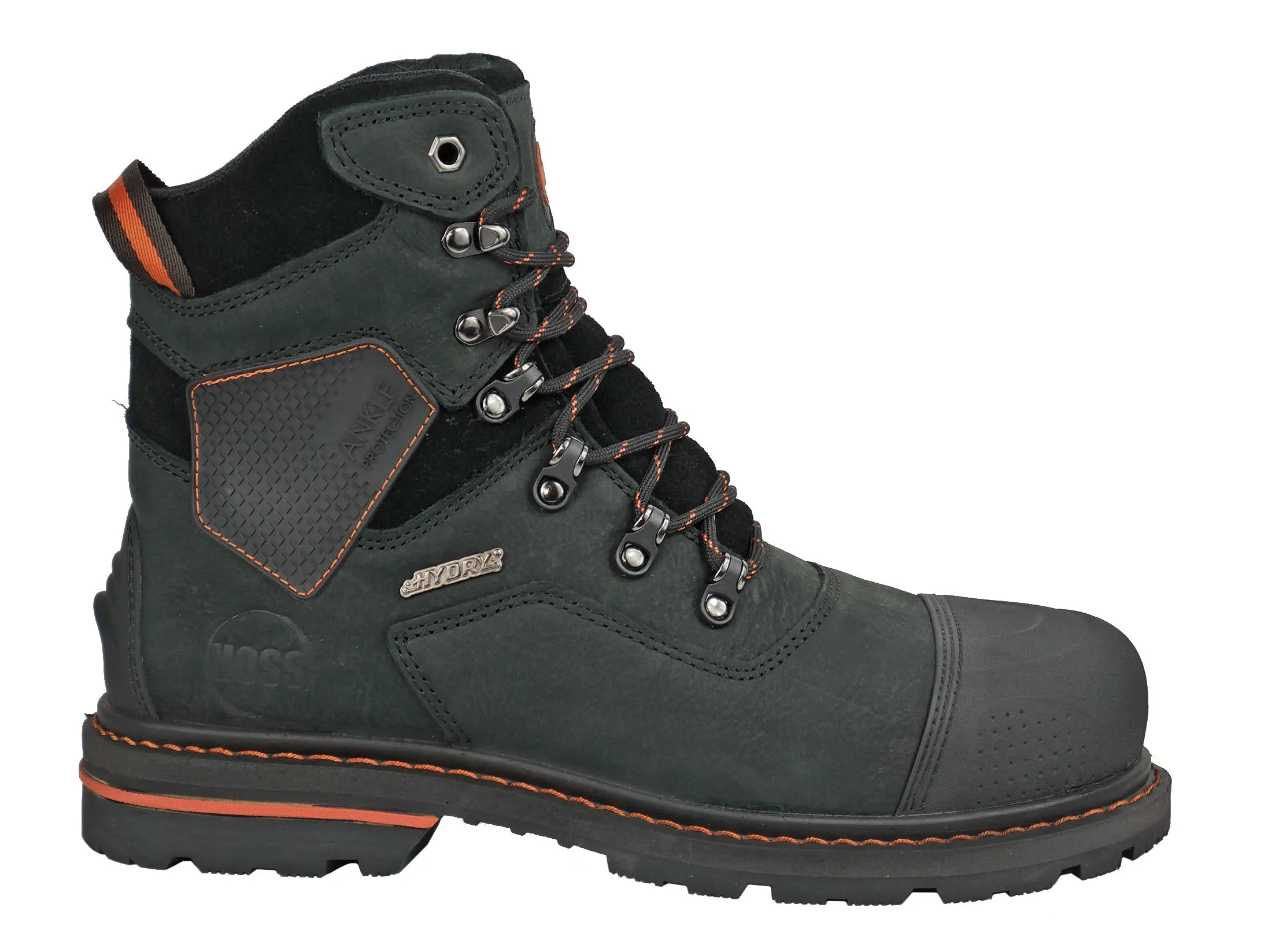 Men's Hoss 6" Range Black, EH, SR, WP, PR, Composite Toe Boot