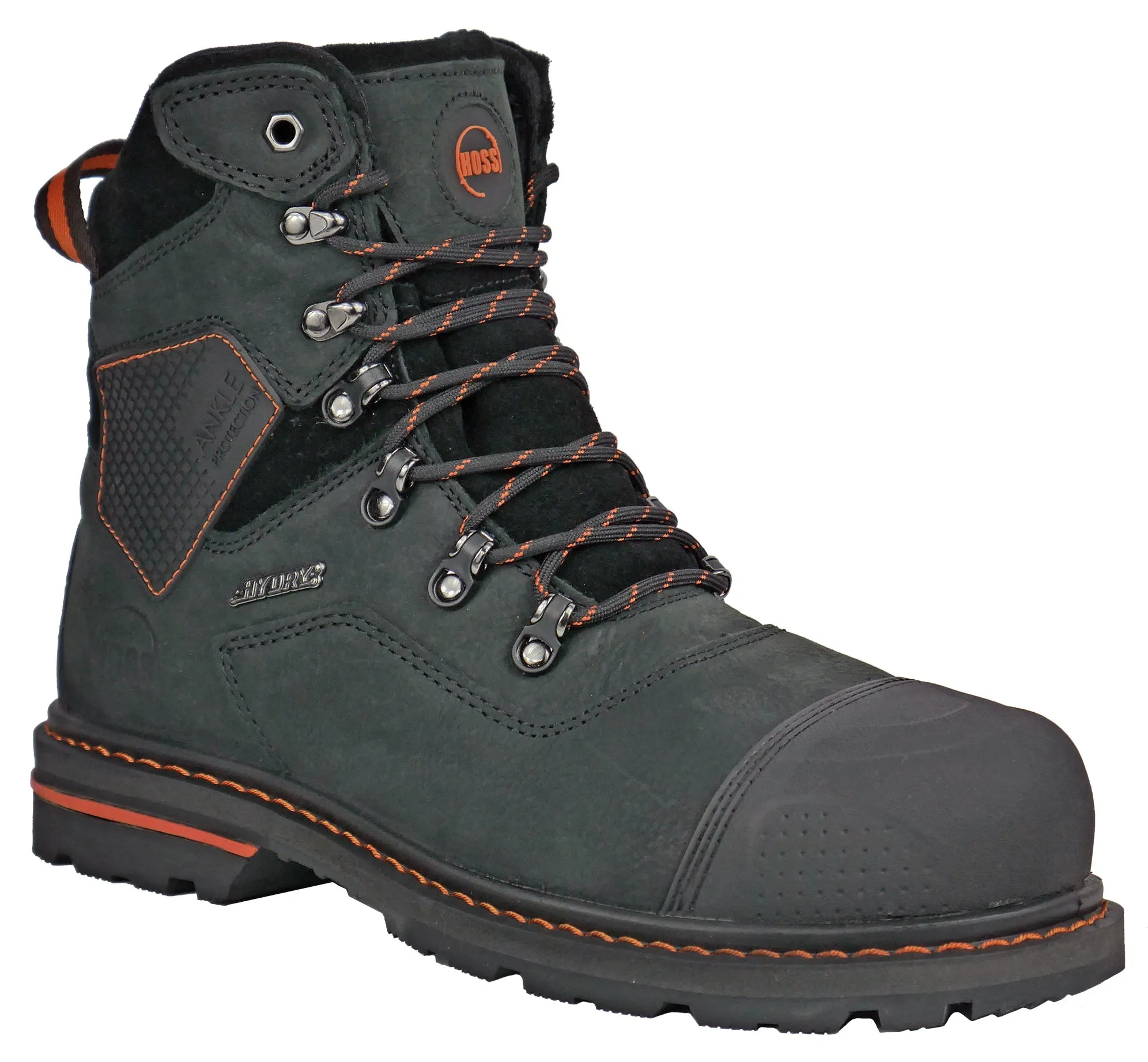 Men's Hoss 6" Range Black, EH, SR, WP, PR, Composite Toe Boot