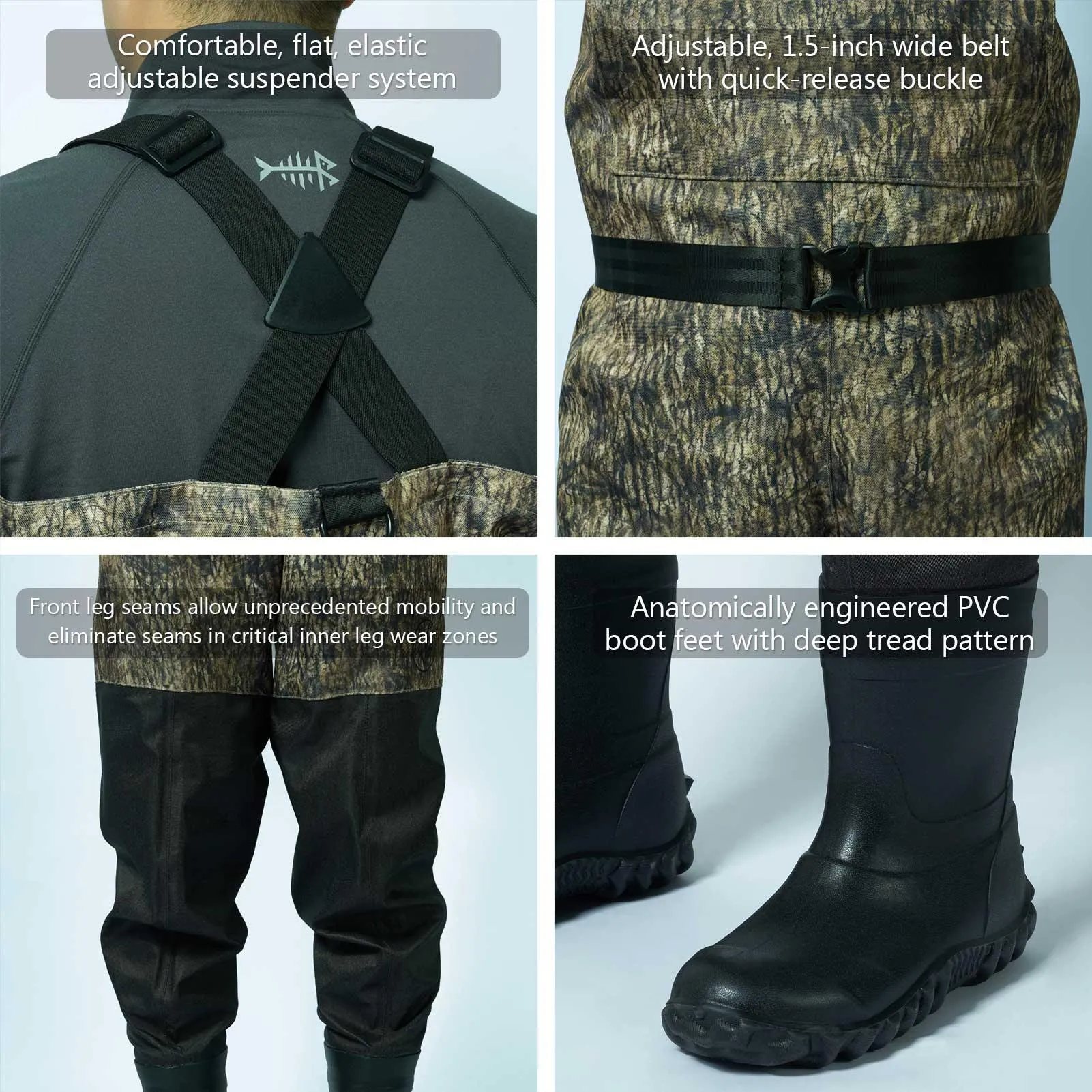 Men's IMMERSE Breathable Ripstop Wader Boot Foot for Hunting
