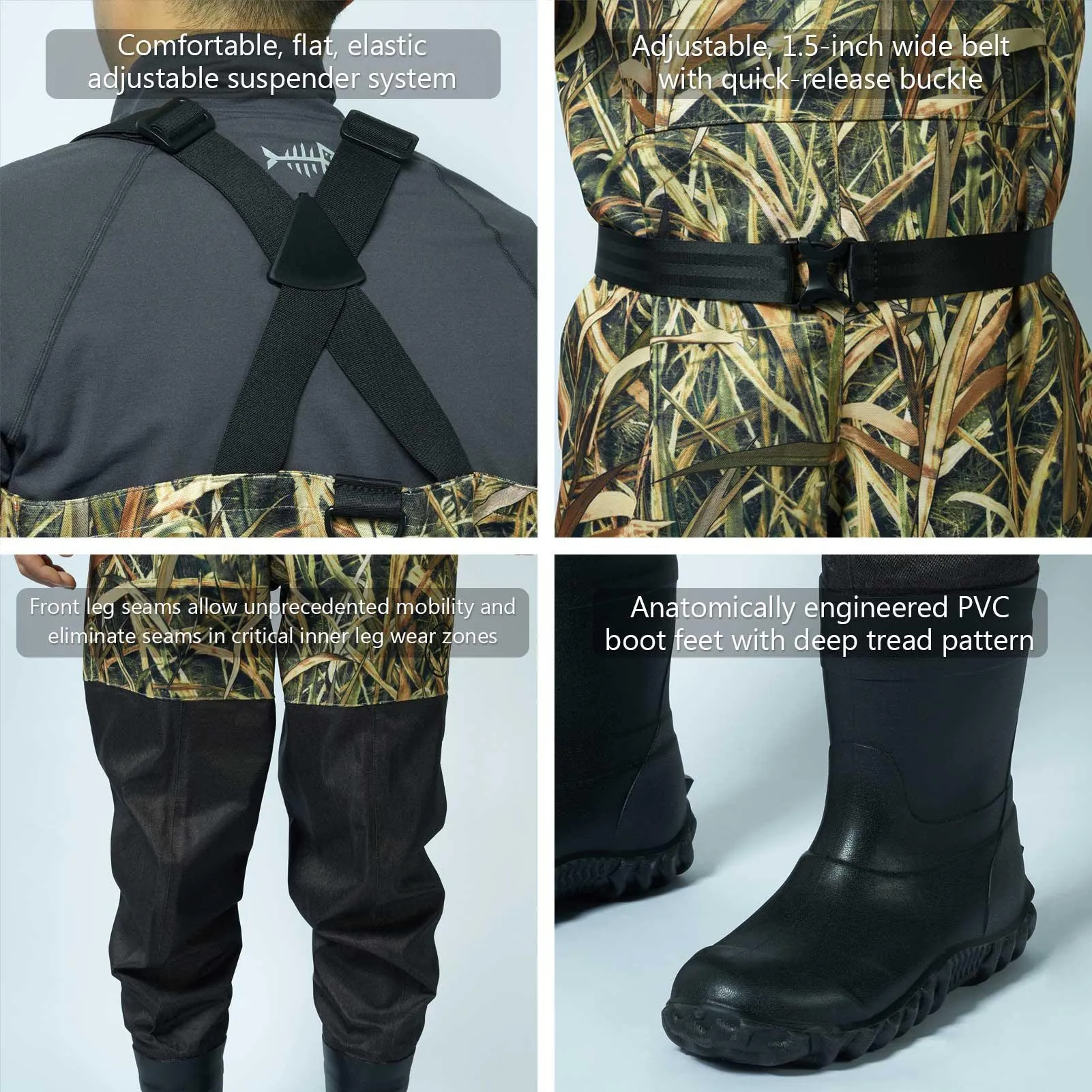 Men's IMMERSE Breathable Ripstop Wader Boot Foot for Hunting