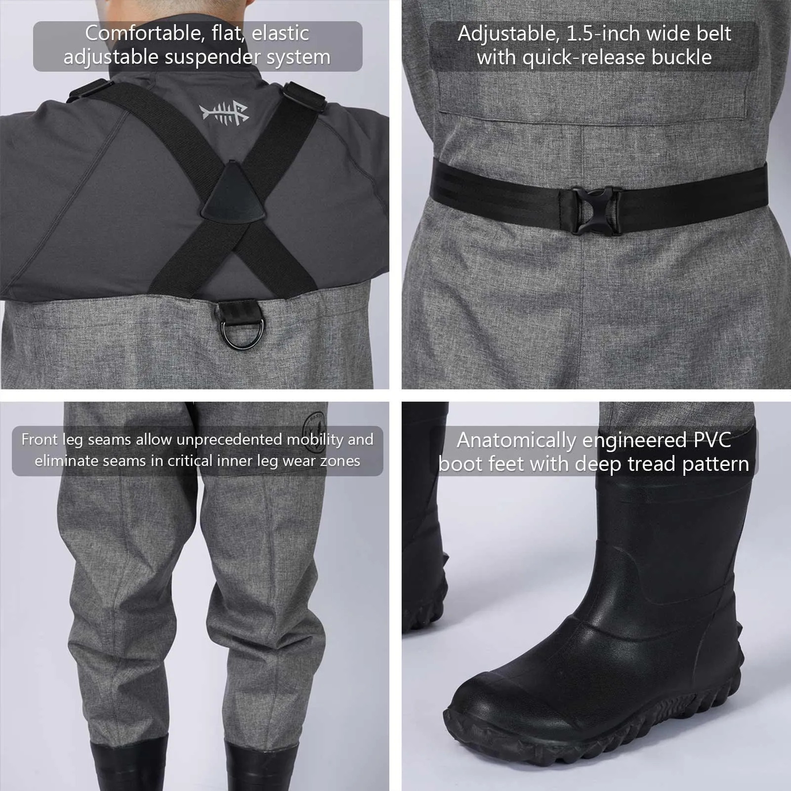 Men's IMMERSE Breathable Ripstop Wader Boot Foot for Hunting