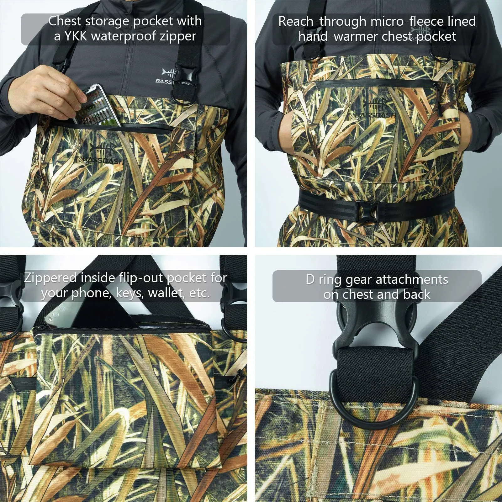 Men's IMMERSE Breathable Ripstop Wader Boot Foot for Hunting
