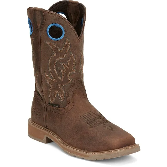 MEN'S JUSTIN ALL AROUND 11" STEEL TOE WATERPROOF WORK BOOT SE3115