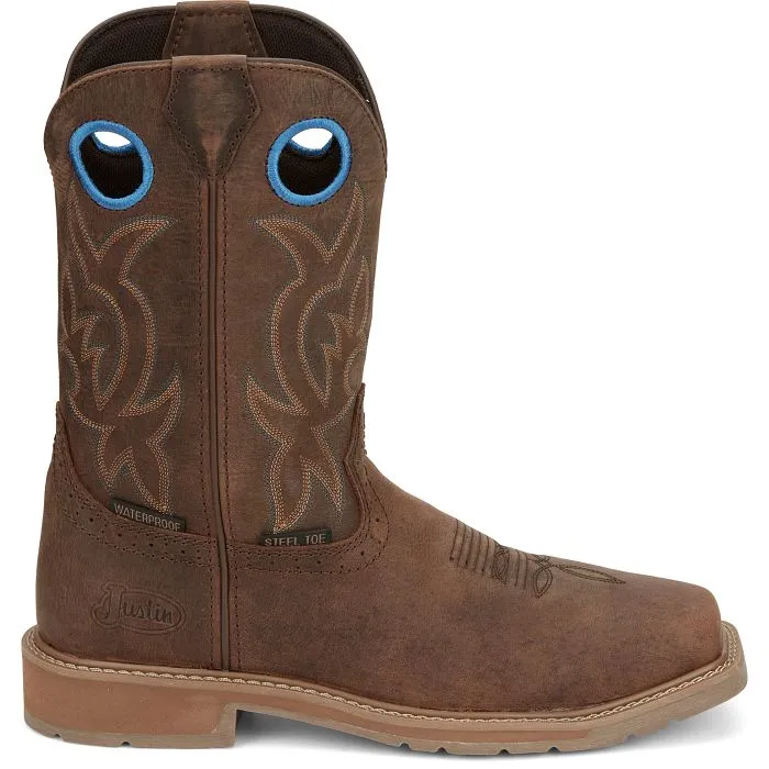 MEN'S JUSTIN ALL AROUND 11" STEEL TOE WATERPROOF WORK BOOT SE3115