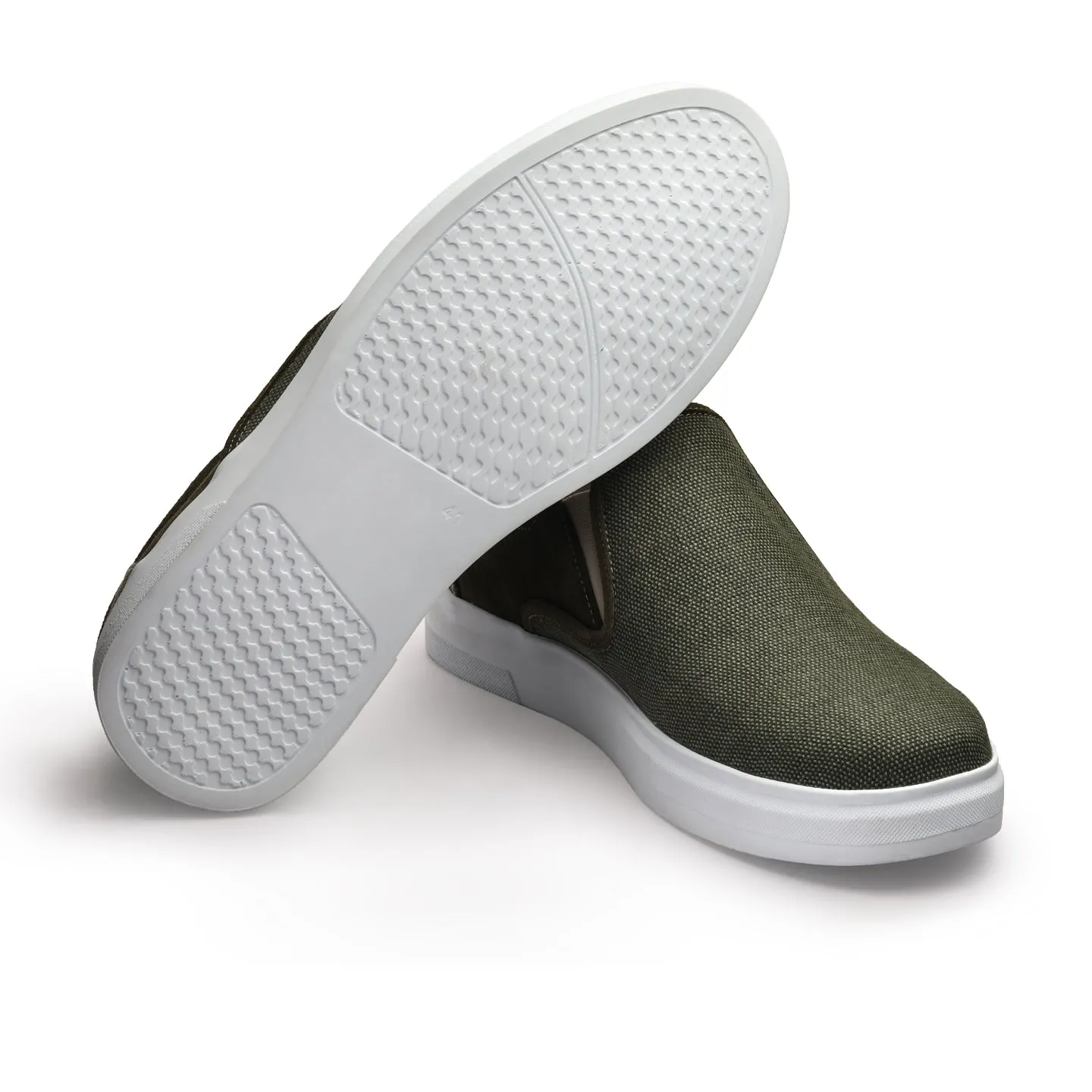 Men's Khaki Linen Slip-On Sneaker