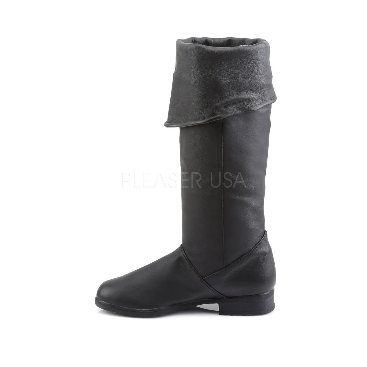 Men's Leather Cuff Boot with 1-inch Heel PS-MAVERICK-8812