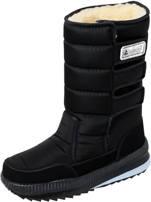 Men's Mid Calf Snow Boots Water Proof Insulated Winter Boots Fleece Lined Warm Thick Insulated Rain for Men
