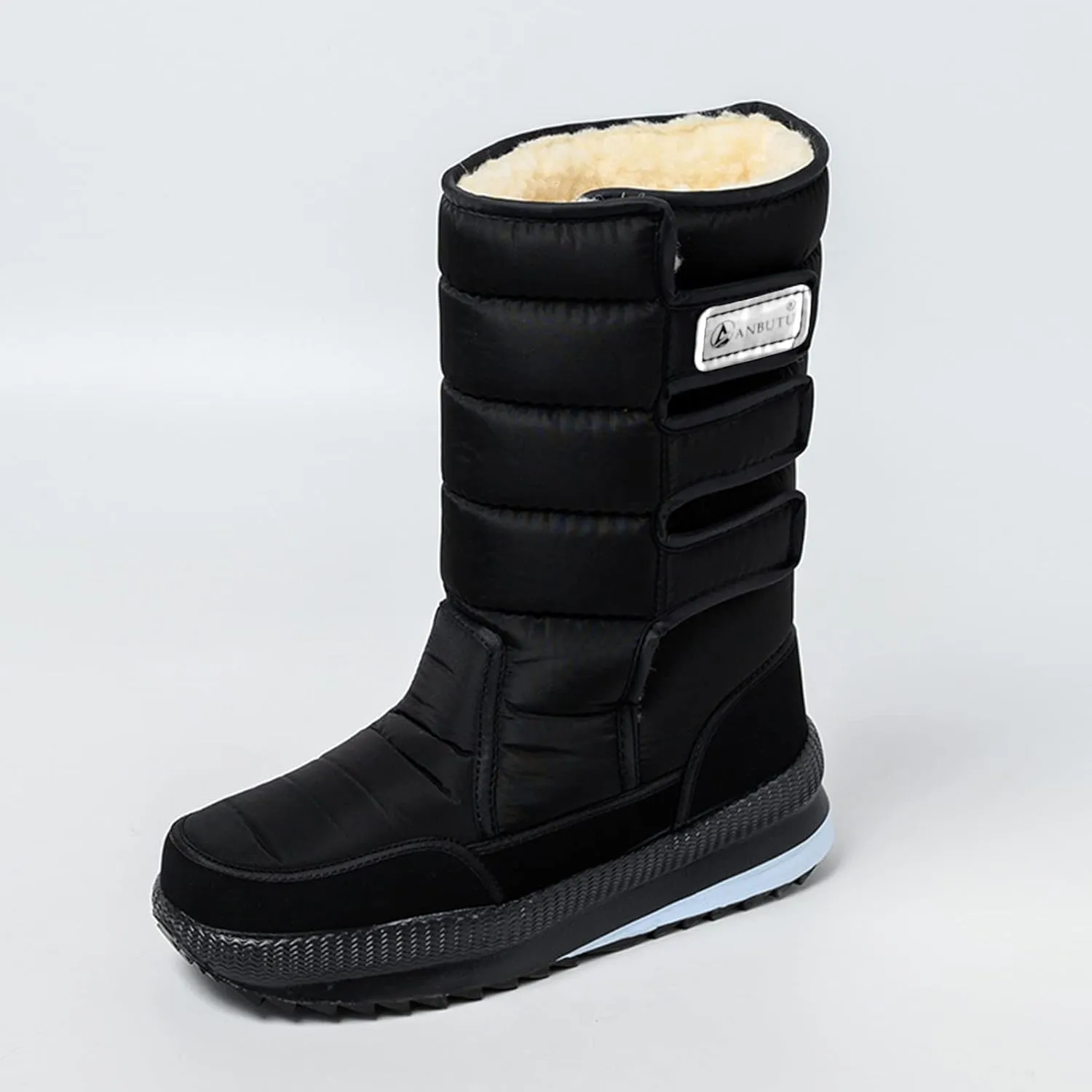 Men's Mid Calf Snow Boots Water Proof Insulated Winter Boots Fleece Lined Warm Thick Insulated Rain for Men