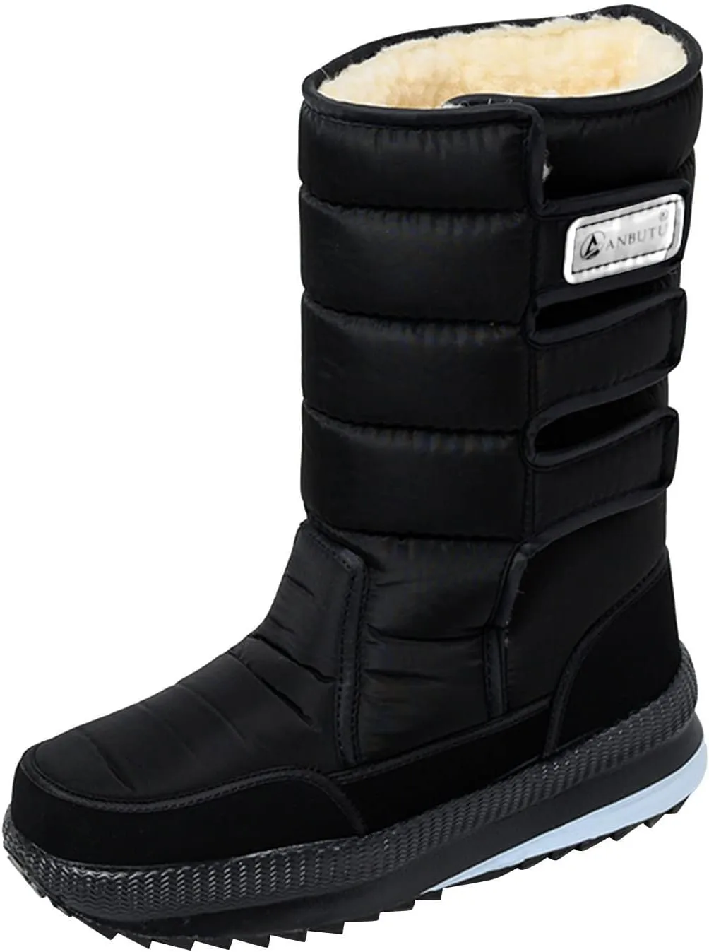 Men's Mid Calf Snow Boots Water Proof Insulated Winter Boots Fleece Lined Warm Thick Insulated Rain for Men