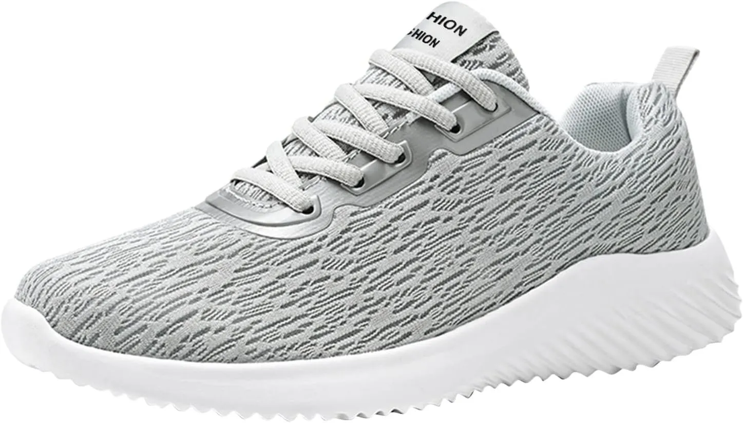 Men's Non Slip Running Shoes Breathable Casual Walking Sneakers Fashion Soft Bottom Lace Up Workout Sports Shoes
