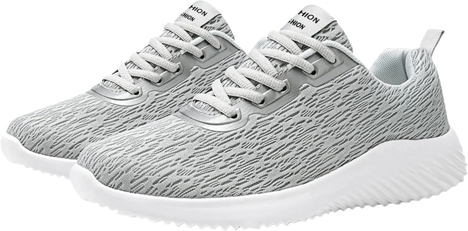 Men's Non Slip Running Shoes Breathable Casual Walking Sneakers Fashion Soft Bottom Lace Up Workout Sports Shoes