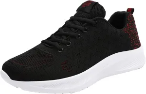 Mens Runnimg Shoes Men's Lightweight Breathable Sneakers Comfortable Lace Up Flat Non Slip Walking Shoe