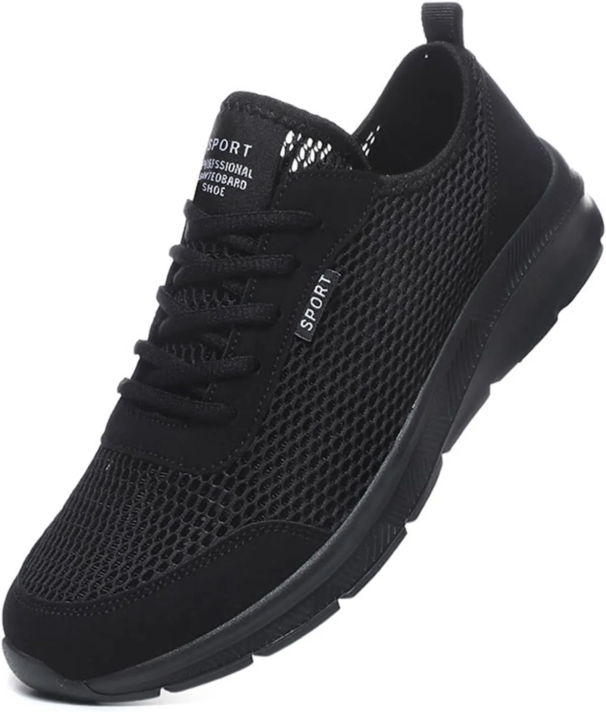 Men's Running Shoes Comfortable Sneakers Casual Lightweight Breathable Lace Up Mesh Walking Sports Shoes