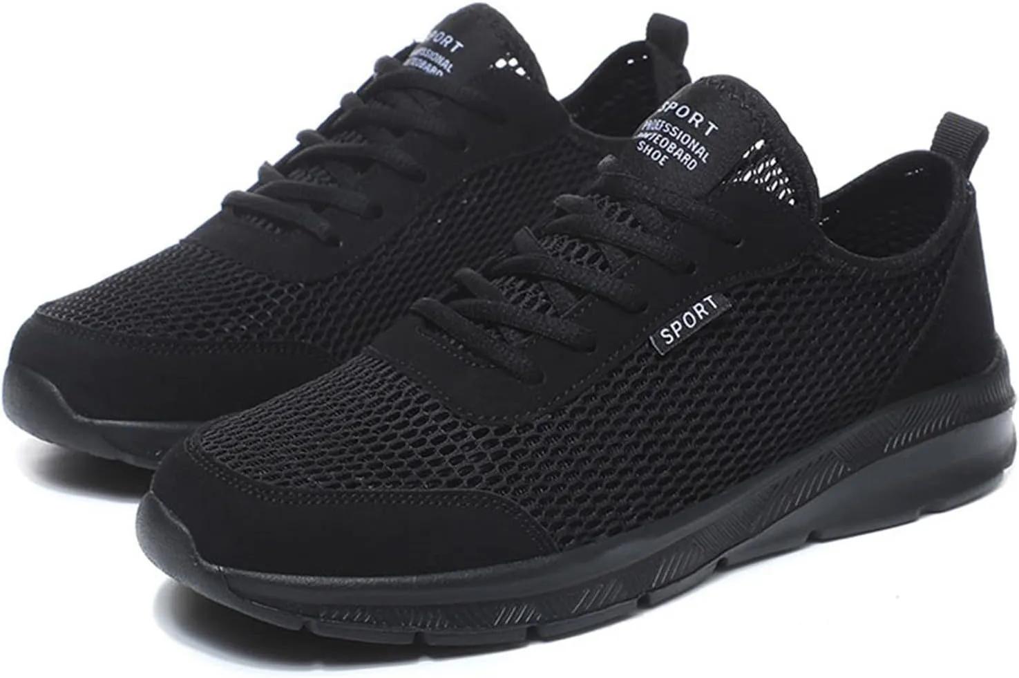 Men's Running Shoes Comfortable Sneakers Casual Lightweight Breathable Lace Up Mesh Walking Sports Shoes