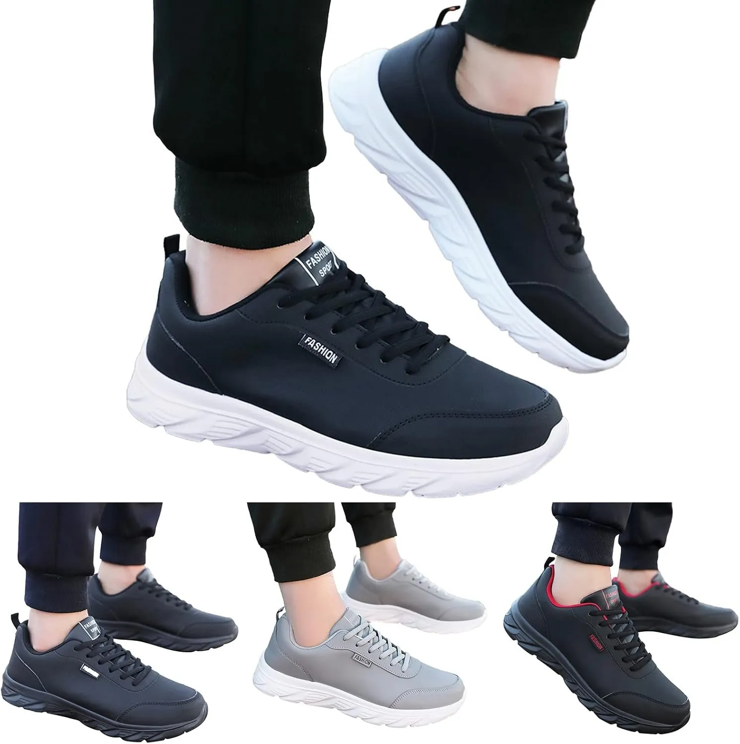 Mens Running Shoes Outdoor Slip on Walking Athletic Sneakers Non Slip Casual Lightweight Sport Tennis Shoes